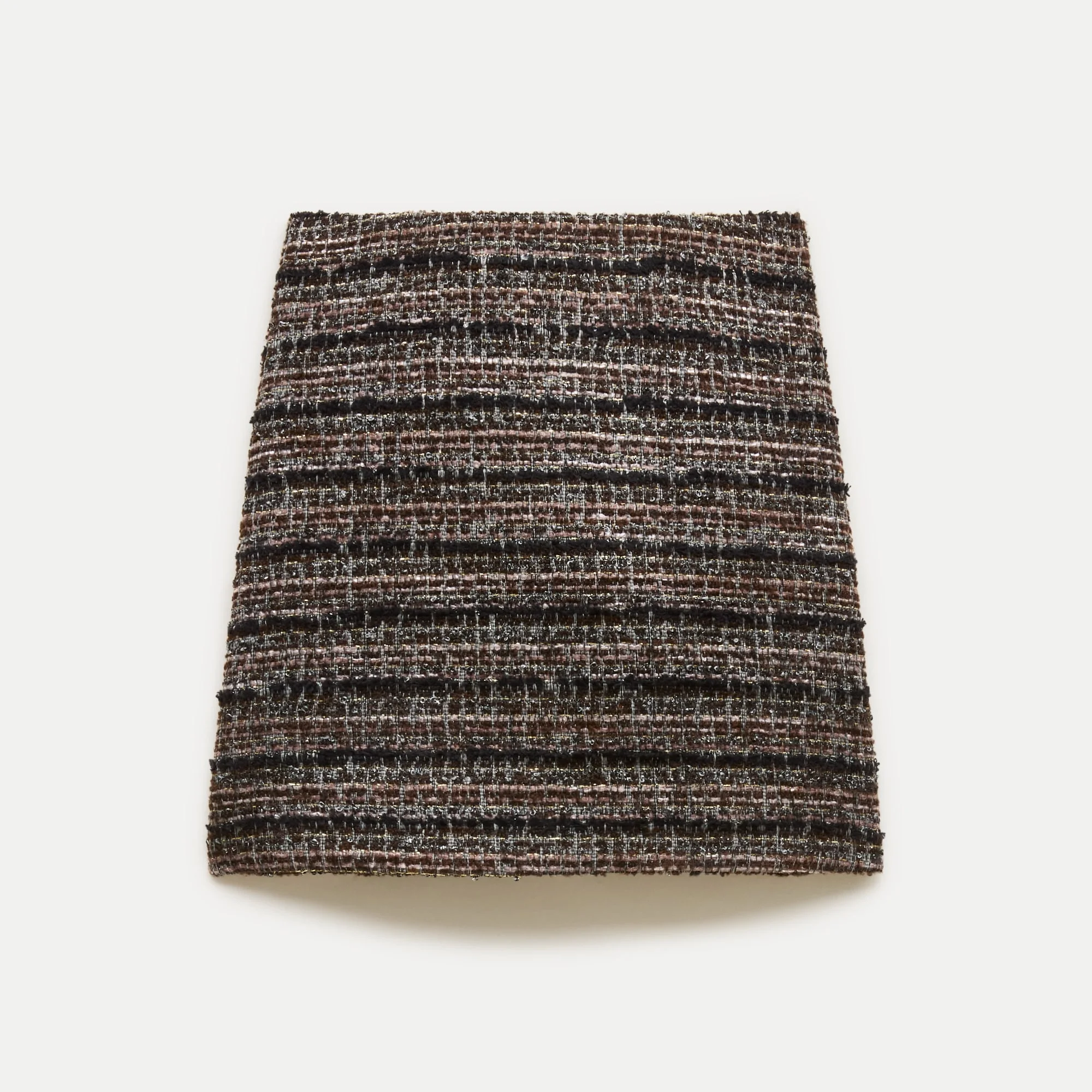 Fairfax mini skirt in striped metallic tweed - 1