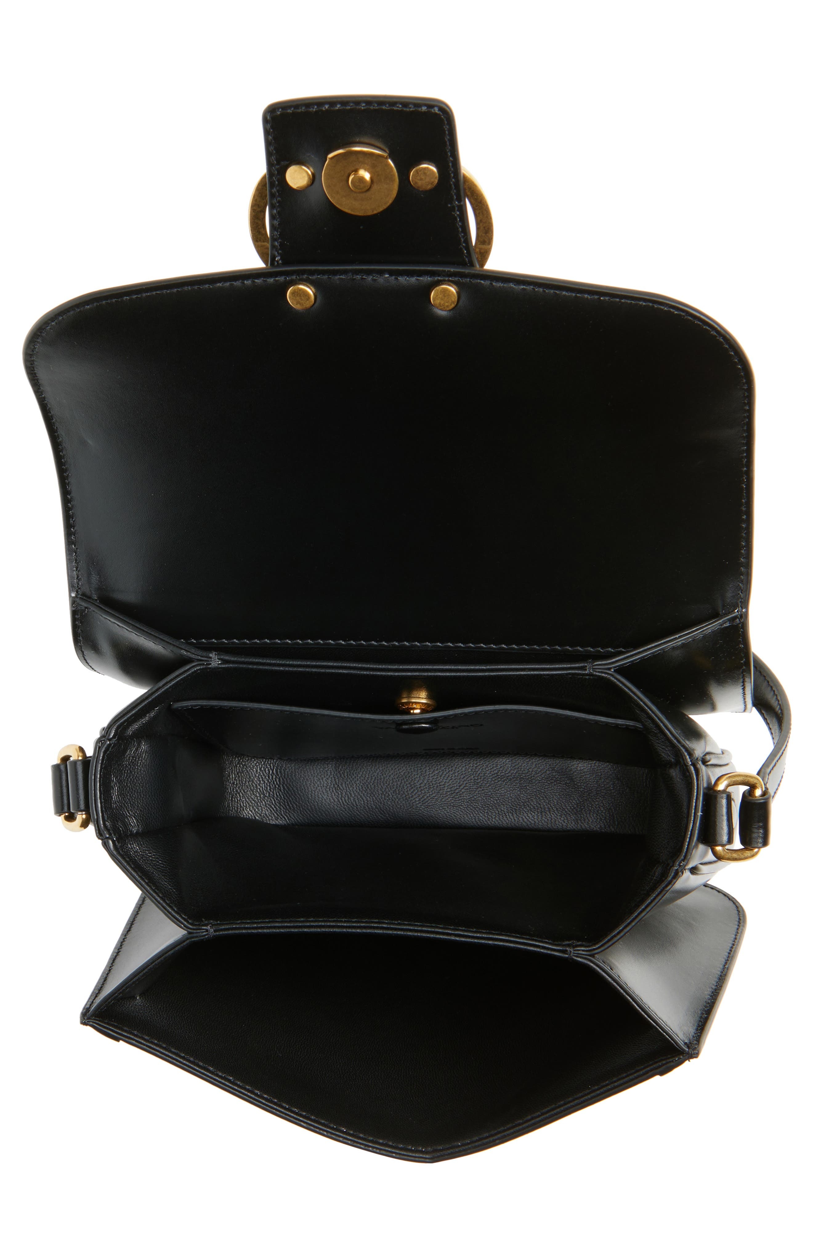 Valentino Garavani Small 9TO5 Leather Shoulder Bag in Nero at Nordstrom - 4