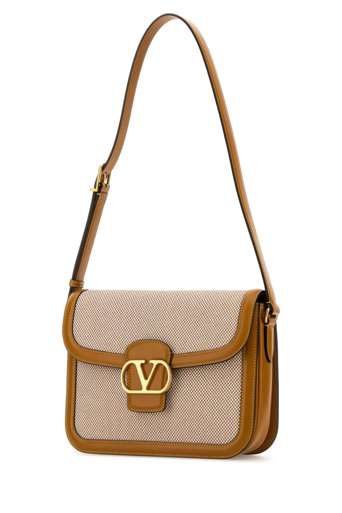 Valentino Garavani Women Two-Tone Canvas And Leather 9To5 Shoulder Bag - 2