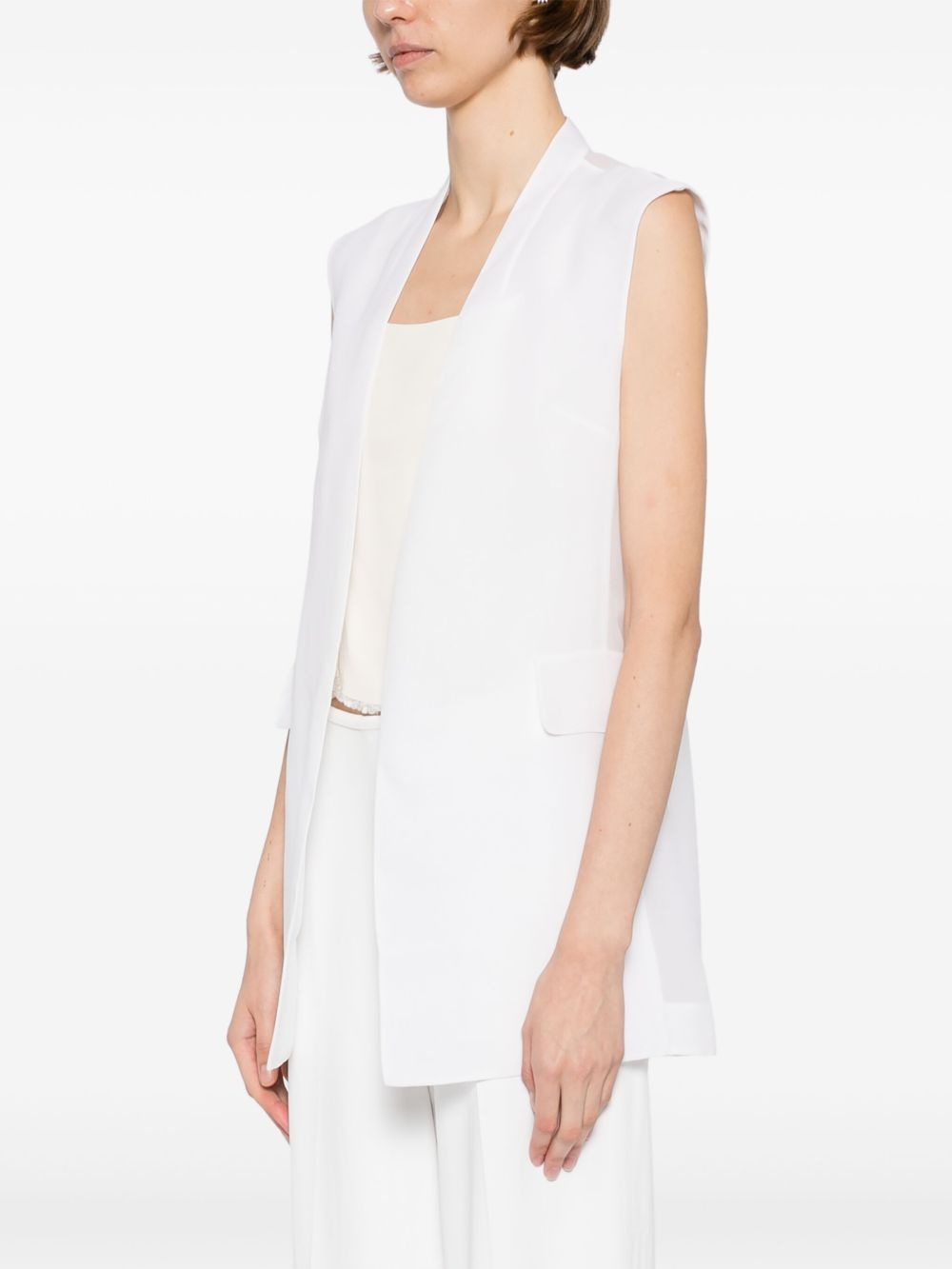 sheer silk gilet - 3