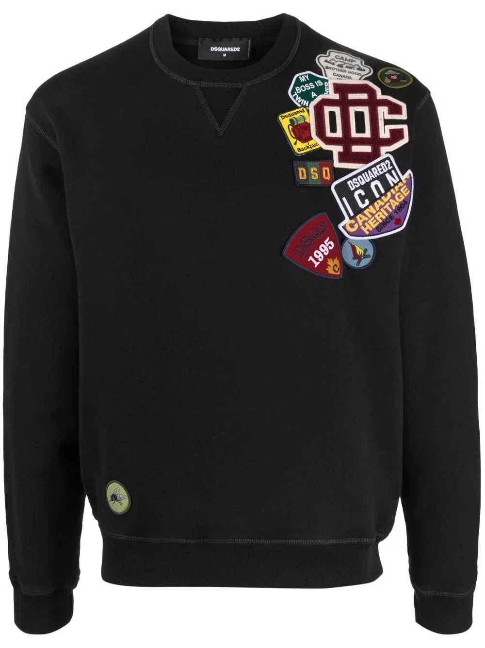 logo patchwork jumper - 1