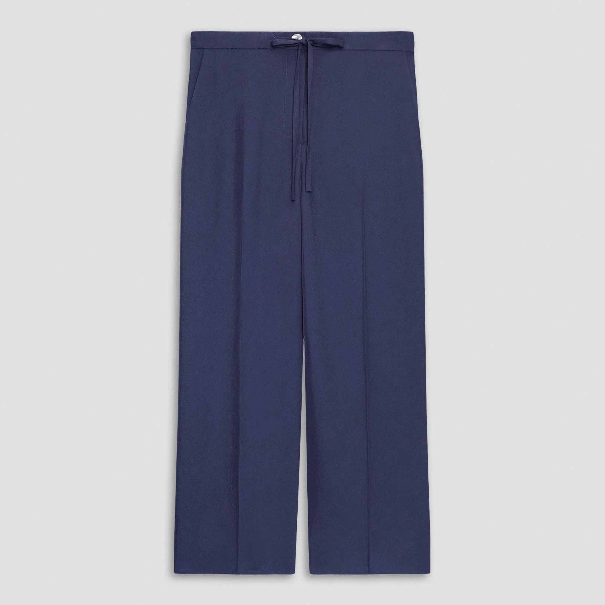 Cropped Wide-Leg Pant in Washed Twill - 1