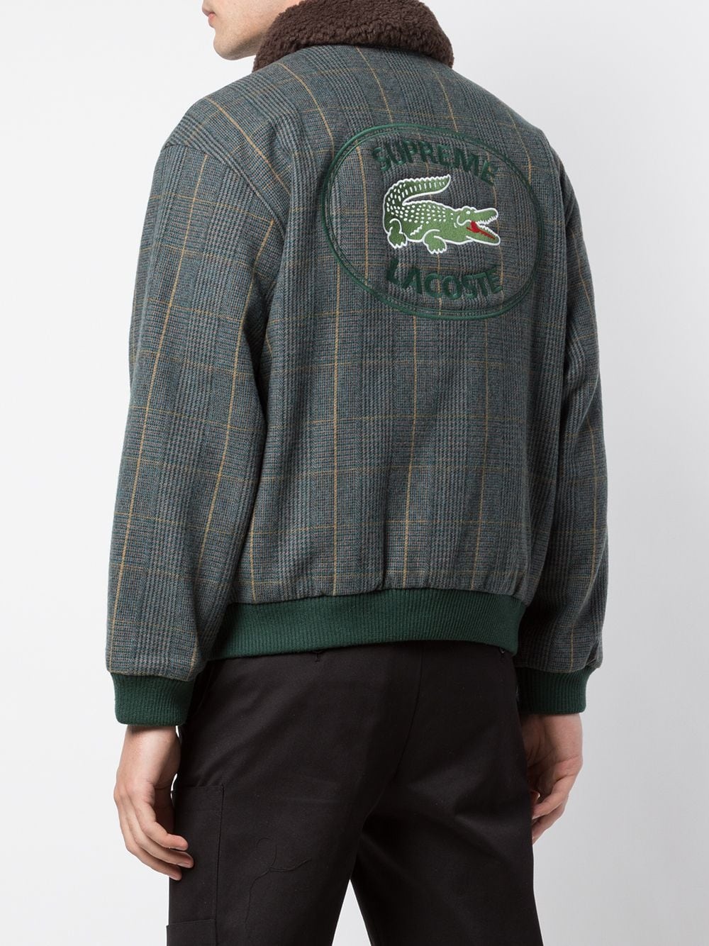 x Lacoste plaid bomber jacket - 4