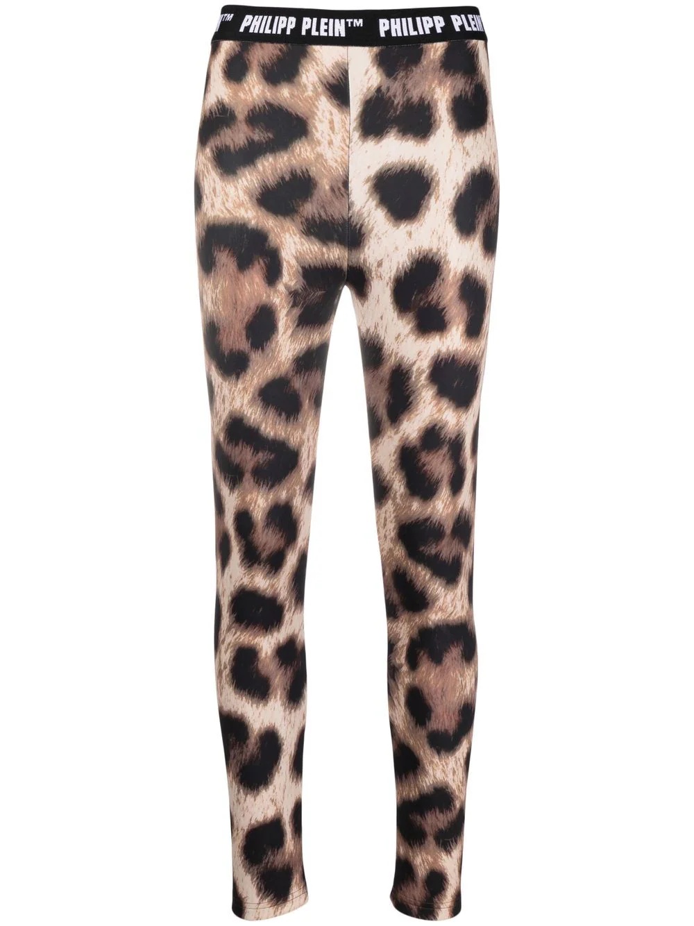 leopard-print biker leggings - 1