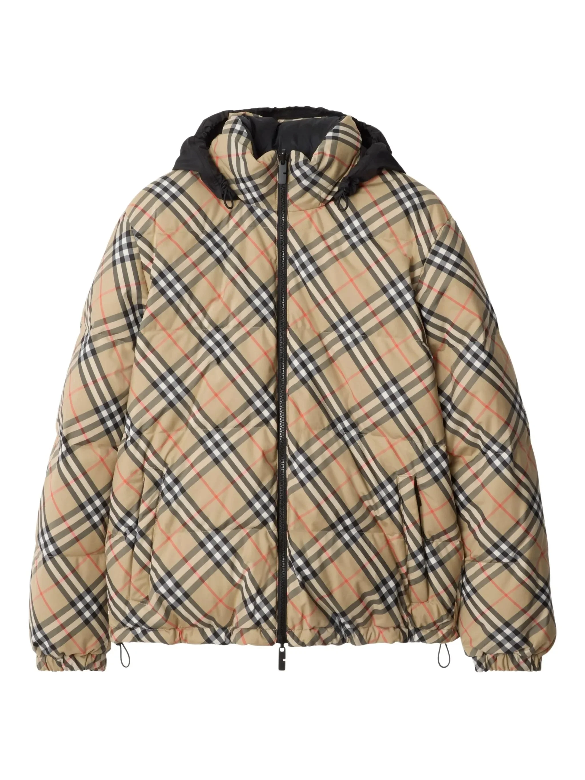 reversible check puffer jacket - 1
