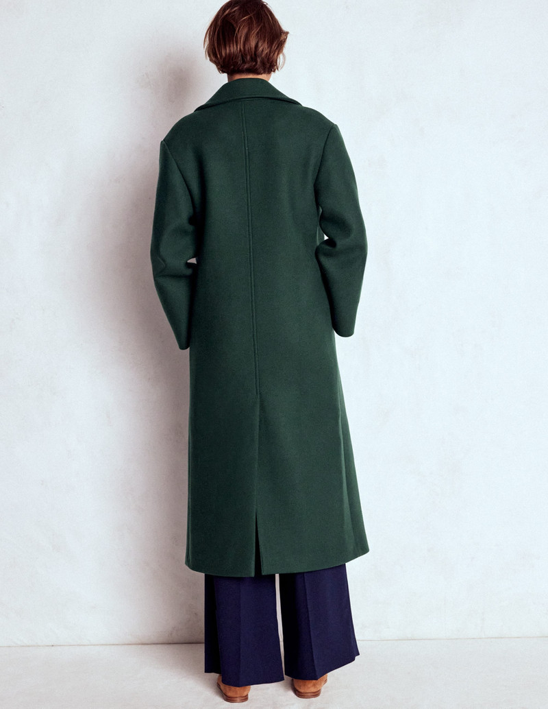 Cocoon Wool Coat-Emerald Night 4