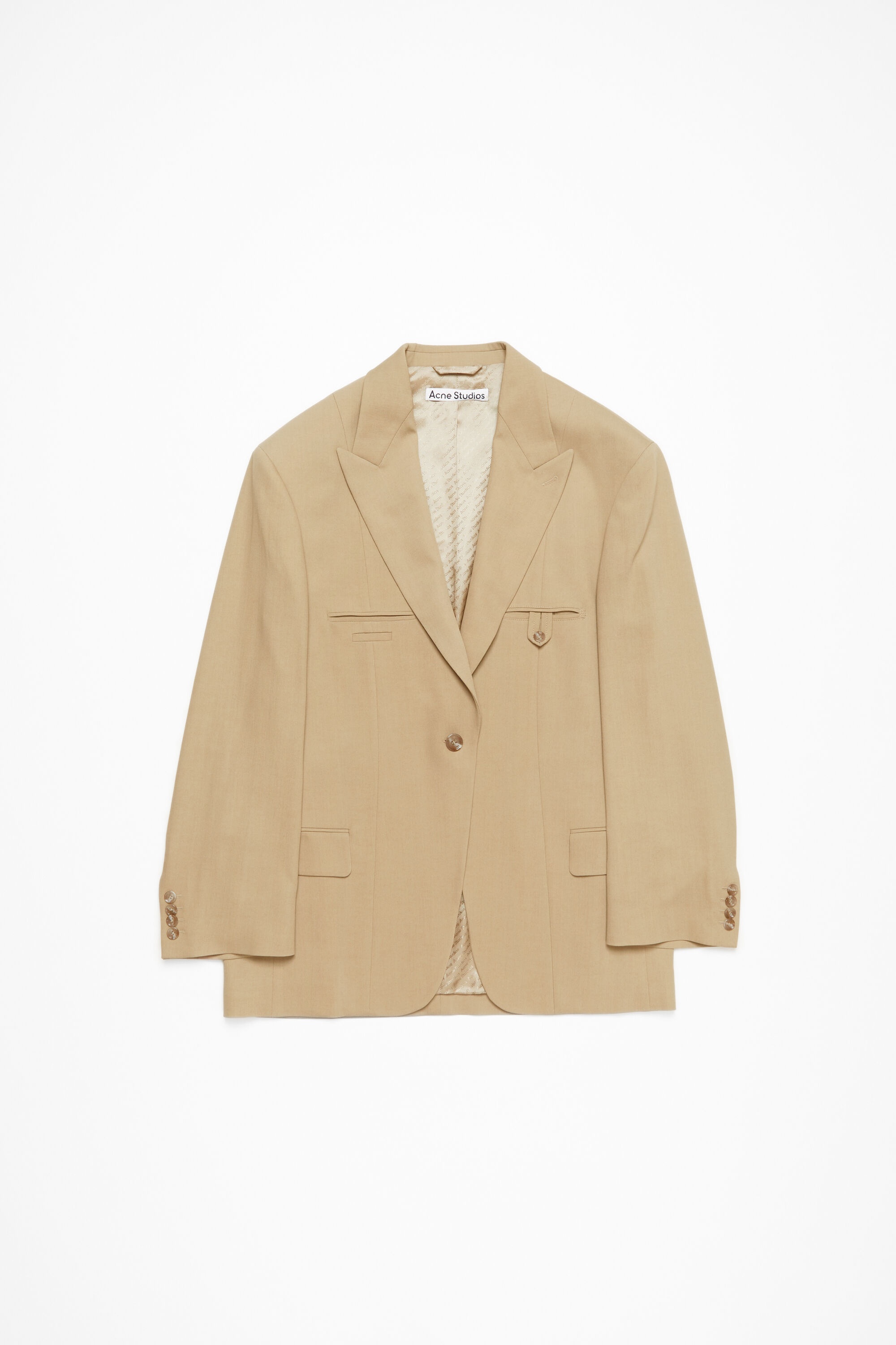 Relaxed fit suit jacket - Camel Beige - 8