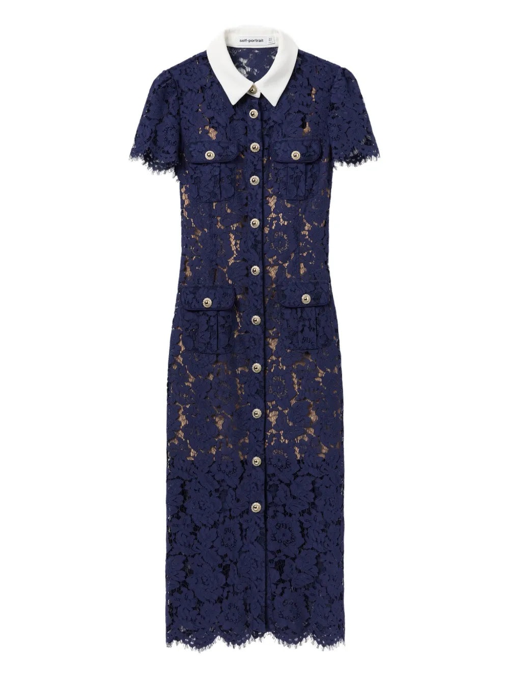Embroidered Lace Dress - 1