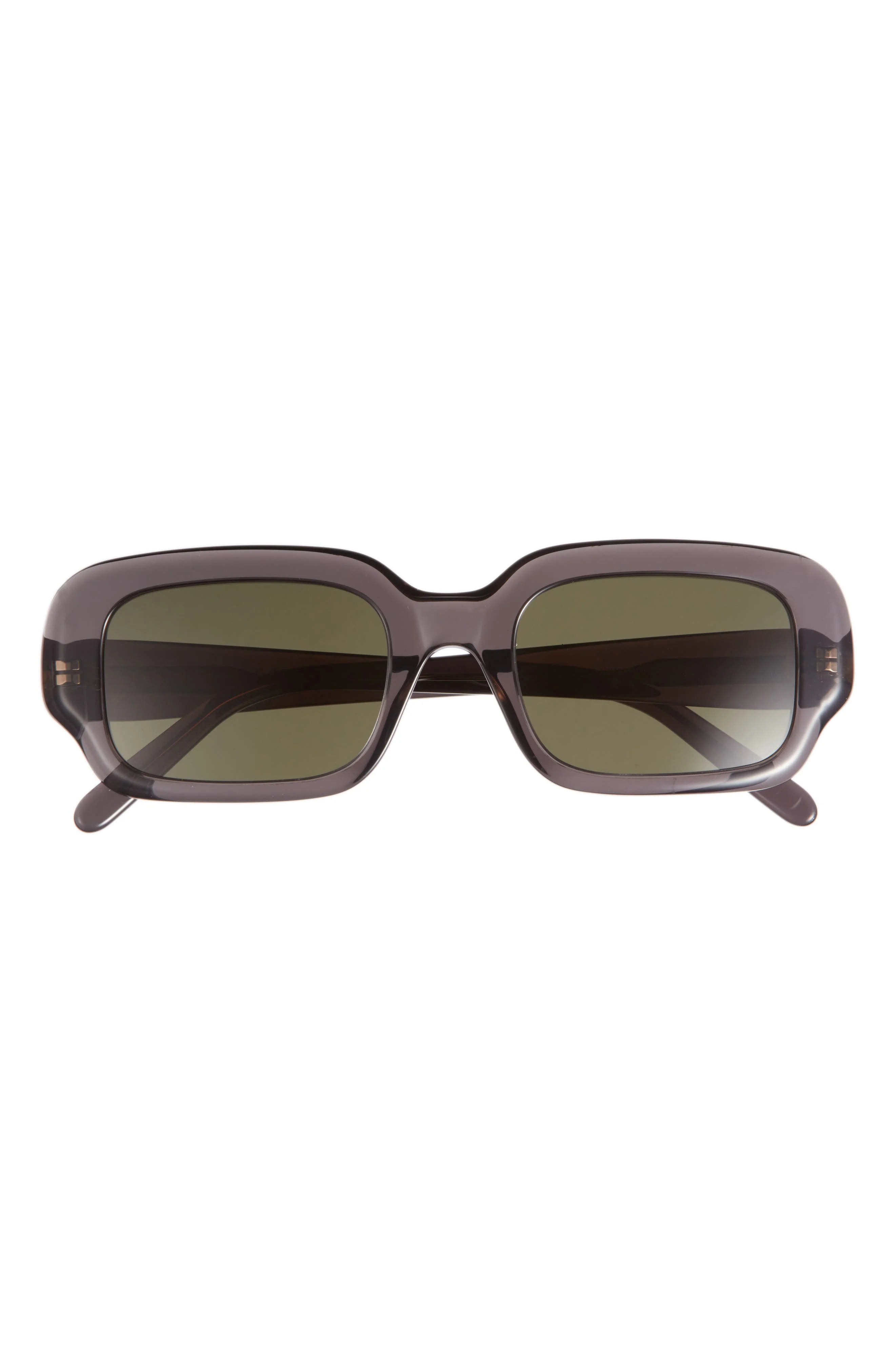 Loewe 51mm Rectangular Sunglasses in Grey/Other /Green at Nordstrom - 1