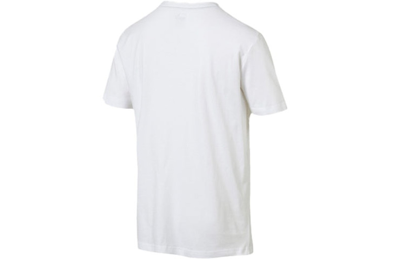 PUMA PUMA Style Printing Round Neck Short Sleeve White 593029-02 outlook