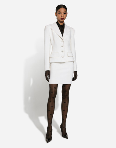 Dolce & Gabbana Straight-cut wool midi skirt outlook