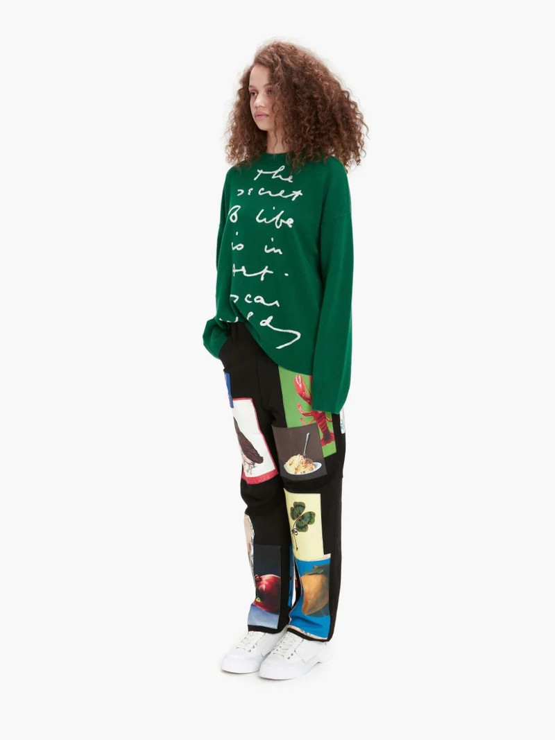 OSCAR WILDE CAPSULE: PATCHWORK PRINT STRAIGHT LEG TROUSERS 5