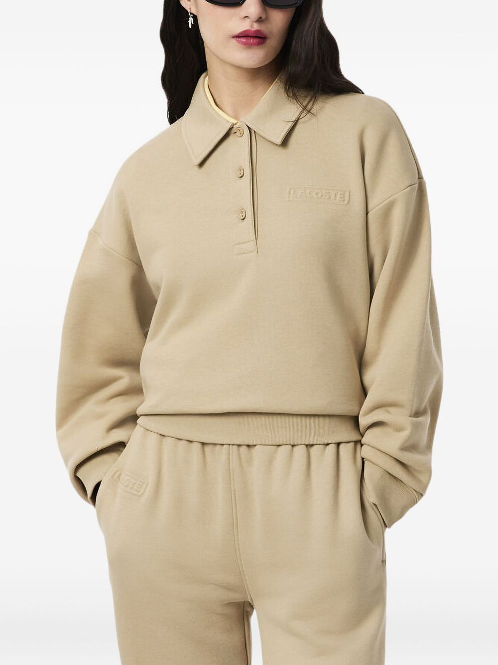 logo-patch polo top - 2
