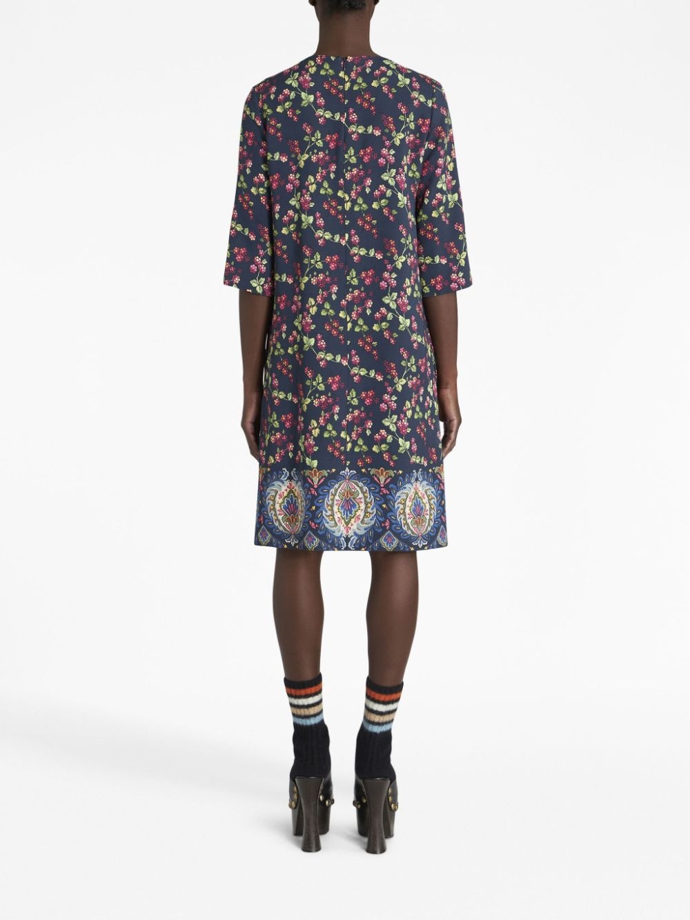 graphic-print shift-style dress - 3