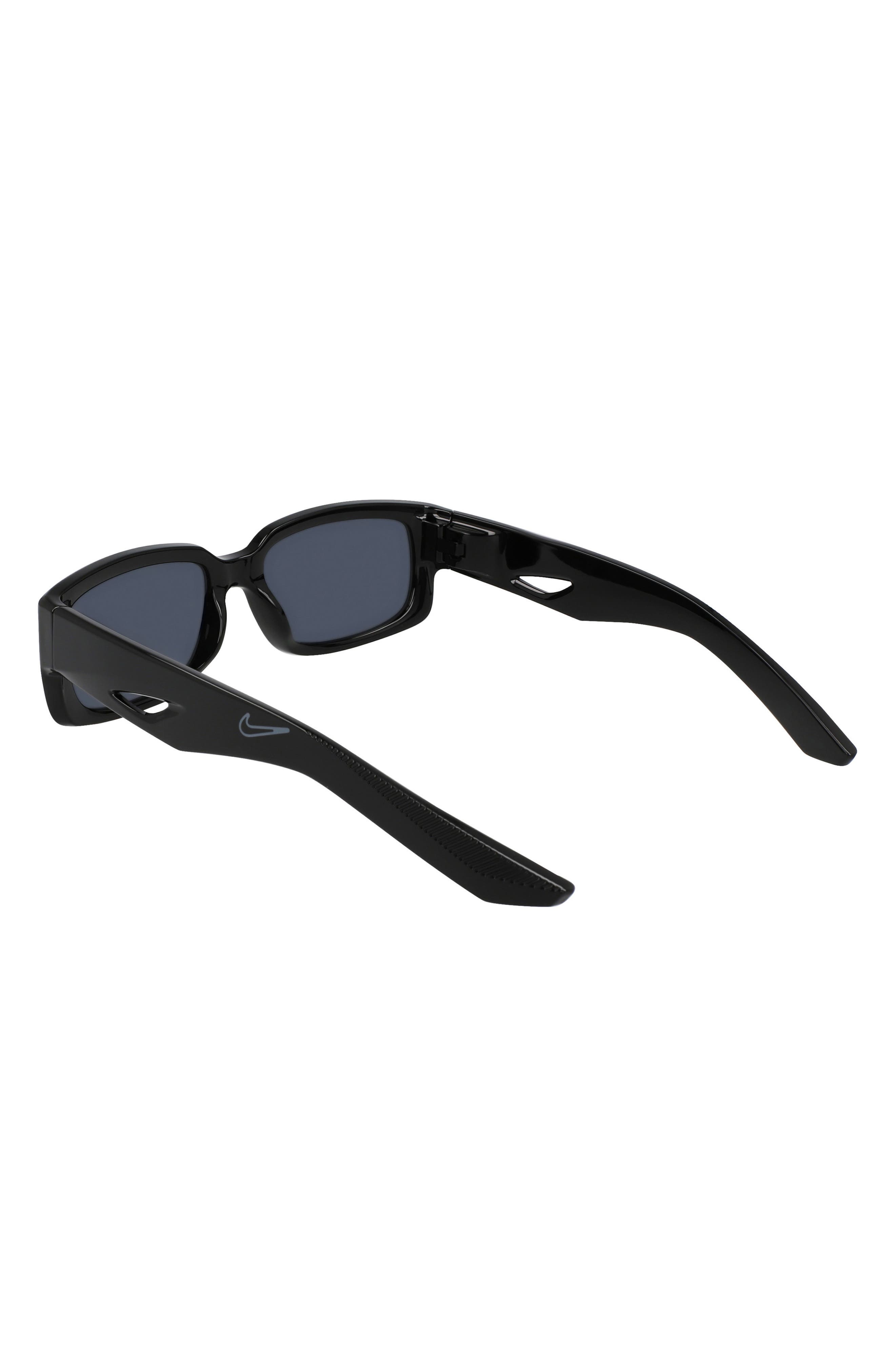 Nike Variant I 56mm Rectangle Sunglasses in Black /Grey at Nordstrom - 7