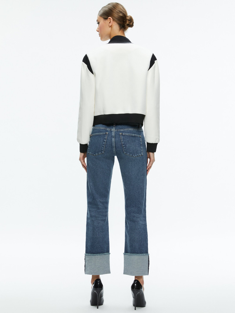 KERI COMBINATION VEGAN LEATHER VARSITY JACKET 3