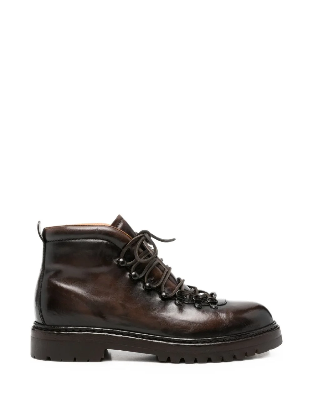 lace-up leather ankle boots - 1