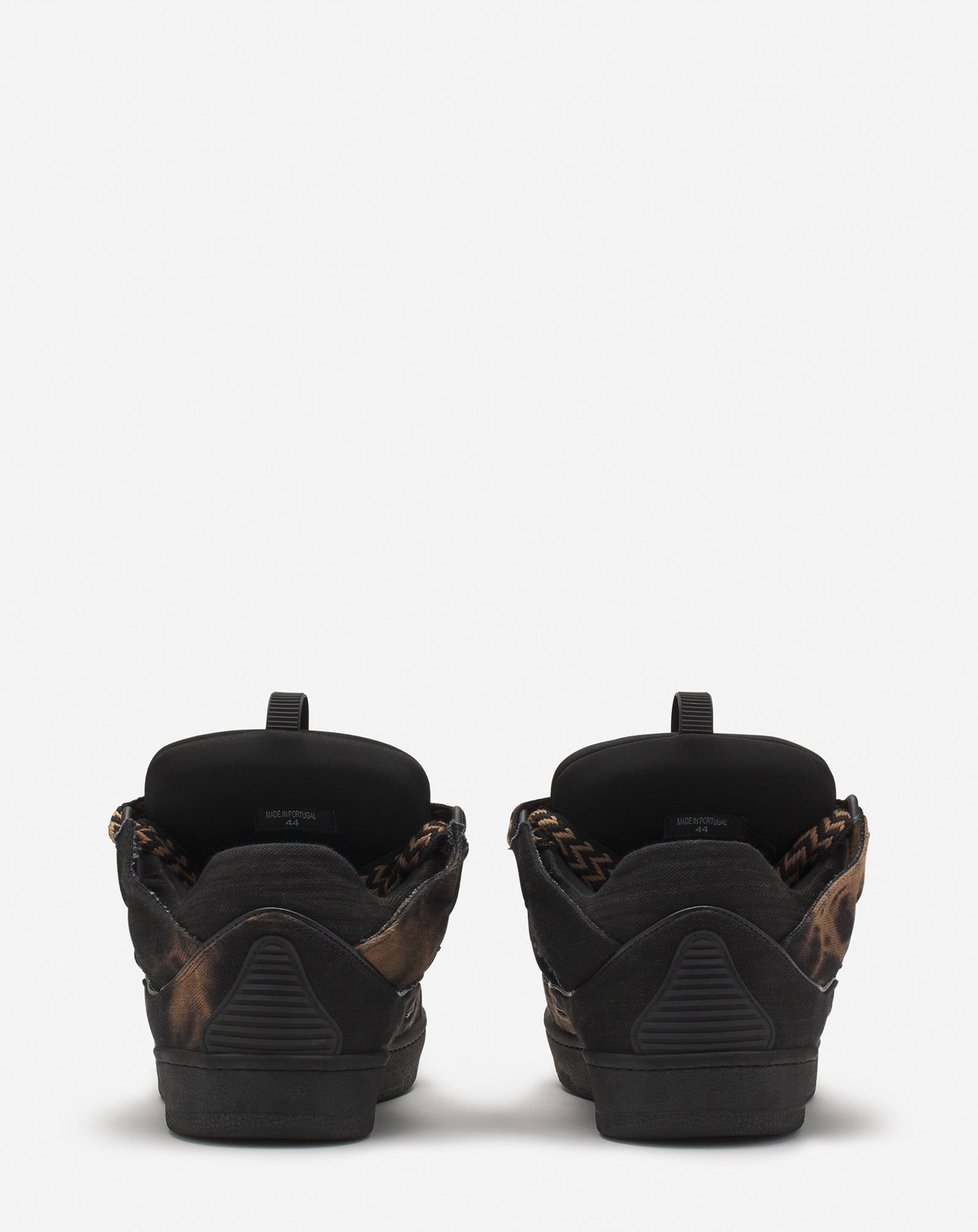 CURB WASHED DENIM SNEAKERS - 4