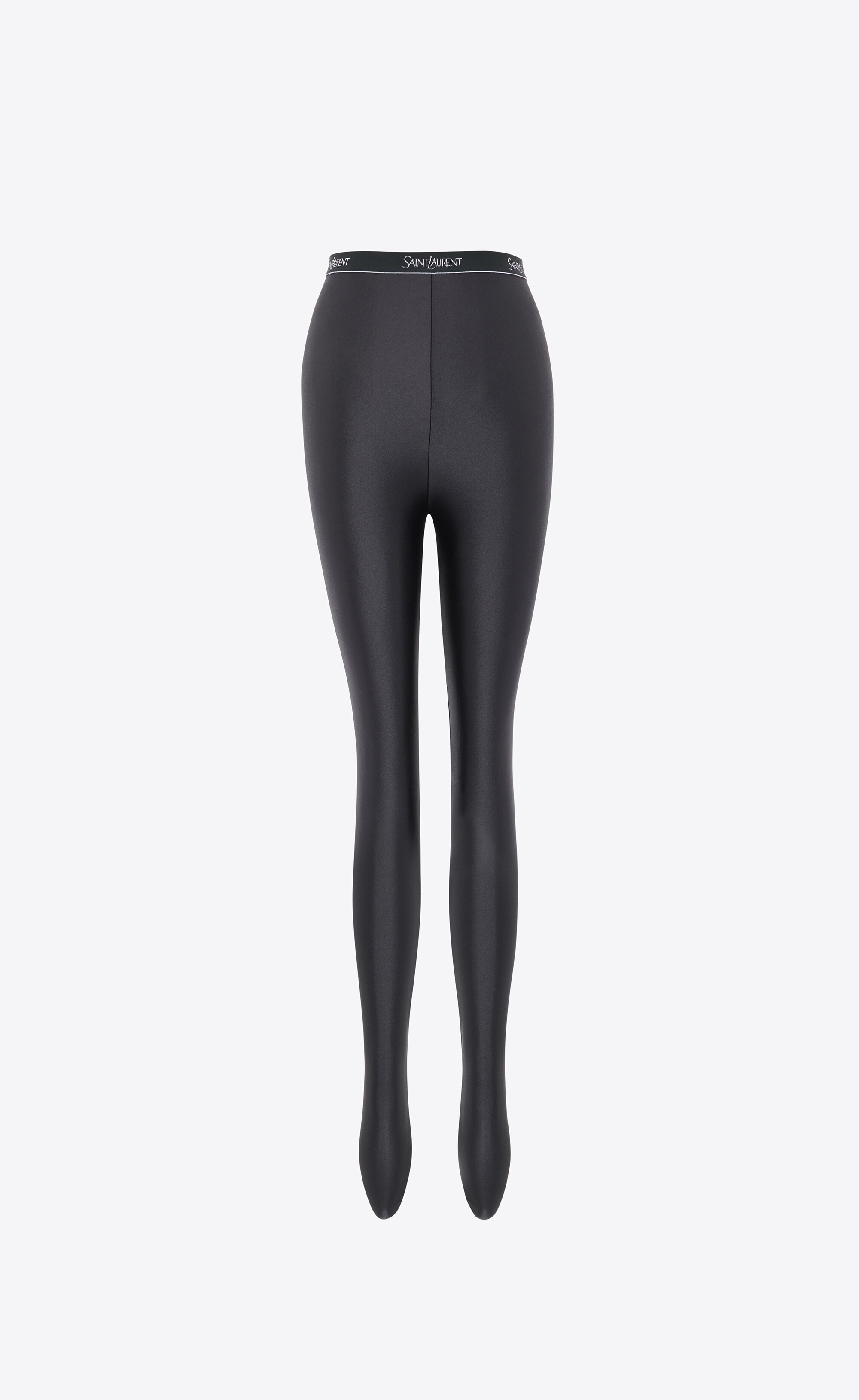 saint laurent tights in shiny jersey - 1