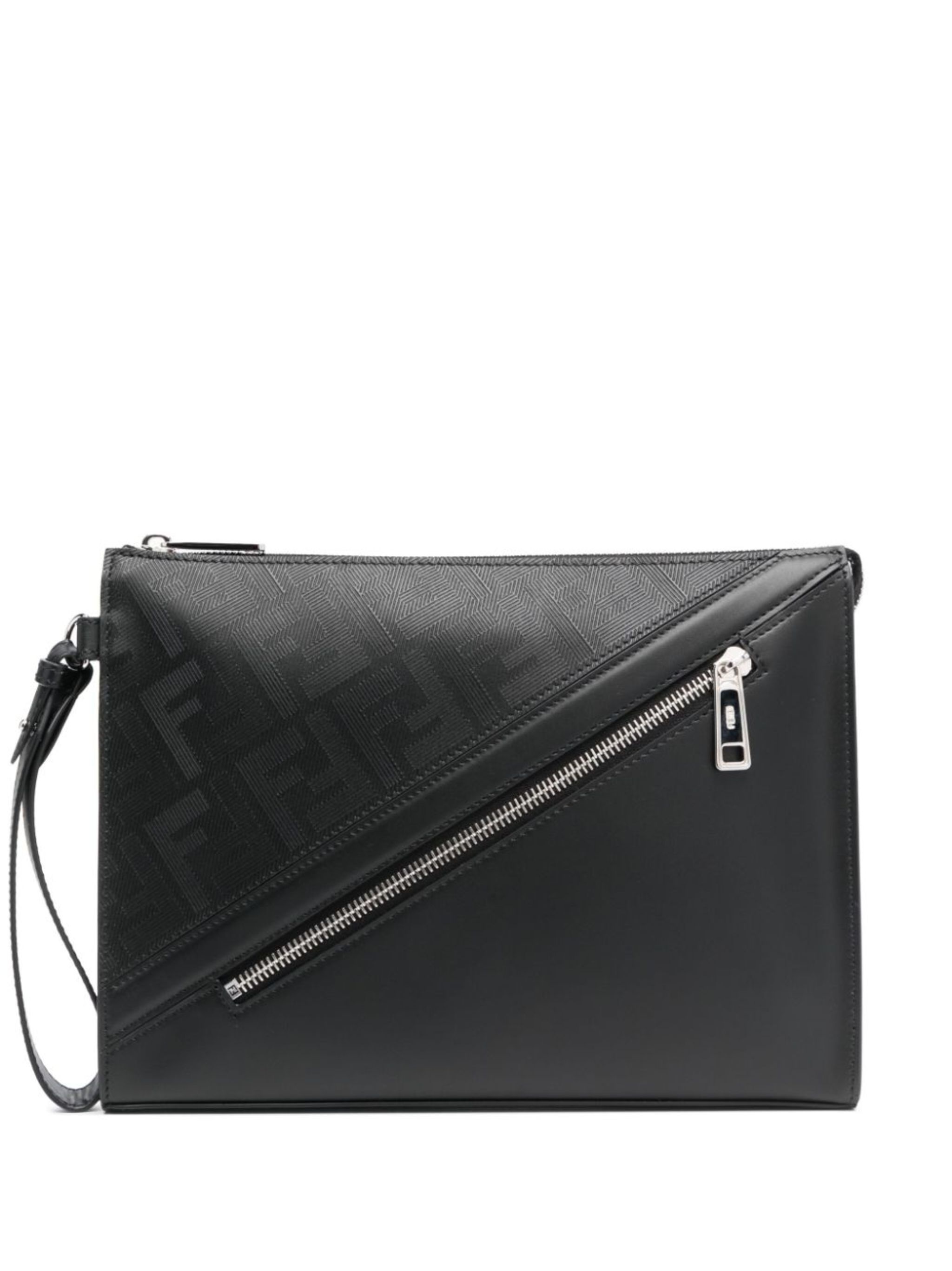 Shadow Diagonal leather clutch bag - 1
