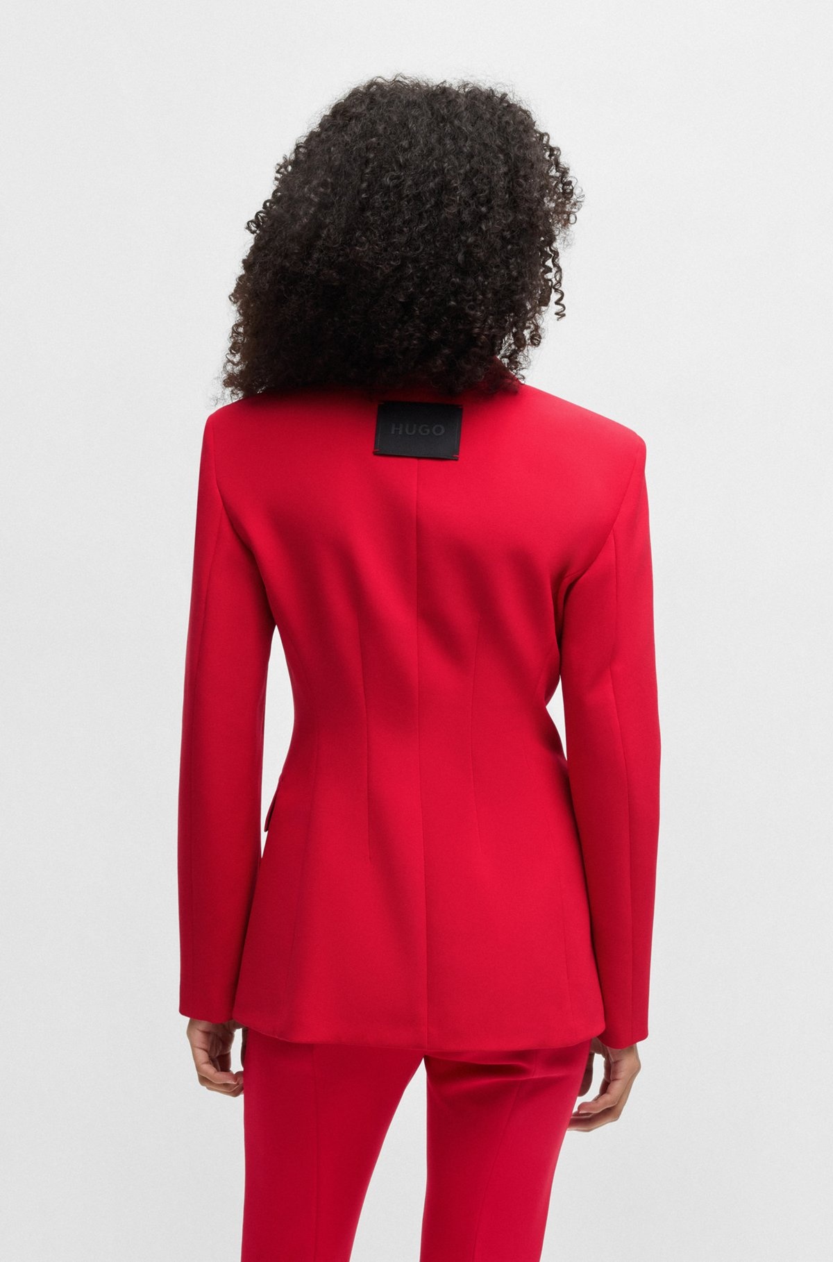 REGULAR-FIT BLAZER IN STRETCH MATERIAL - 4