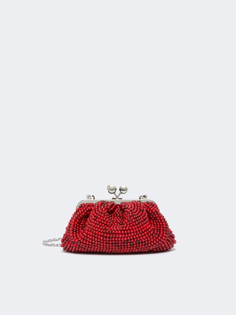 ESCHIMO Small Pasticcino Bag with embroidered resin pearls - CORAL 1