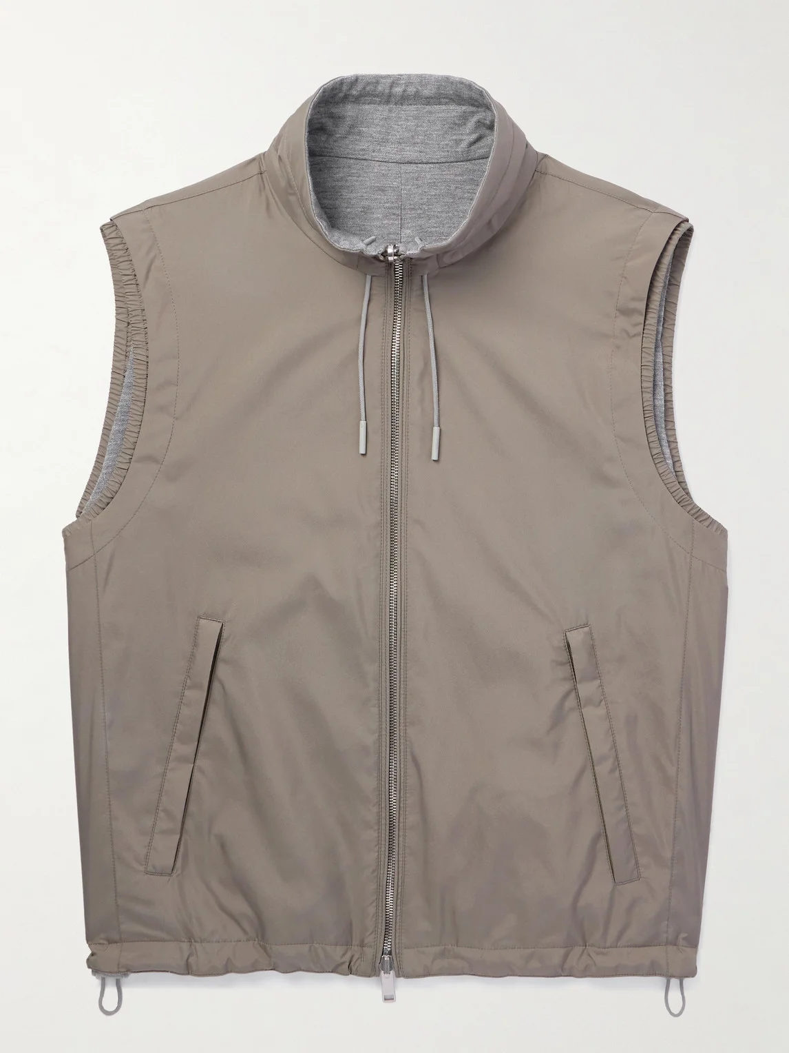 Reversible Shell and Cashmere, Cotton and Silk-Blend Gilet - 1