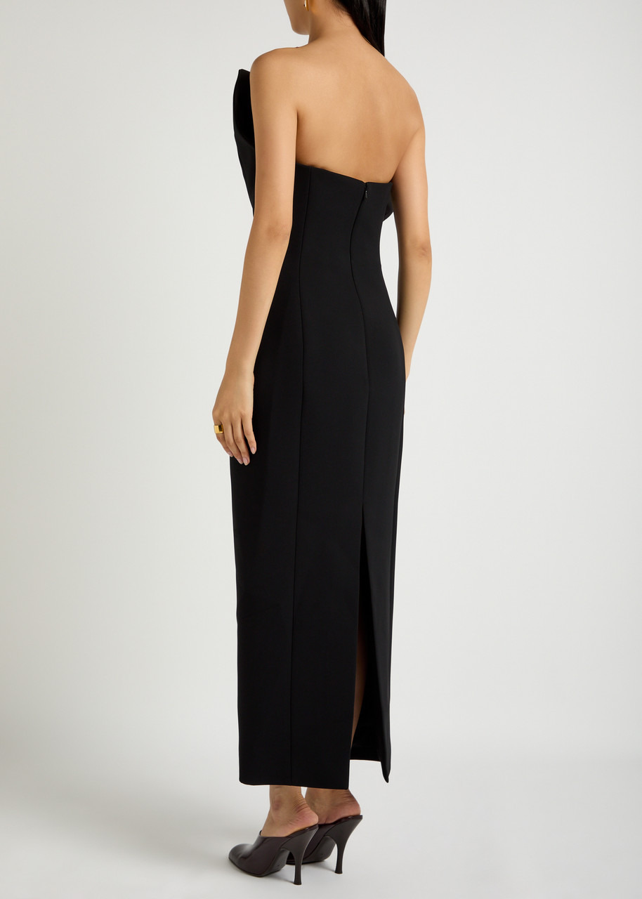 Khaite Cato Strapless Woven Midi Dress - 3