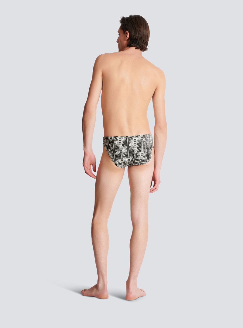 Printed PB Labyrinth swimming trunks 4