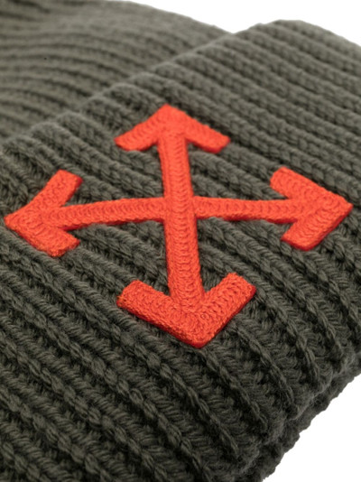 Off-White Arrows ribbed beanie hat outlook