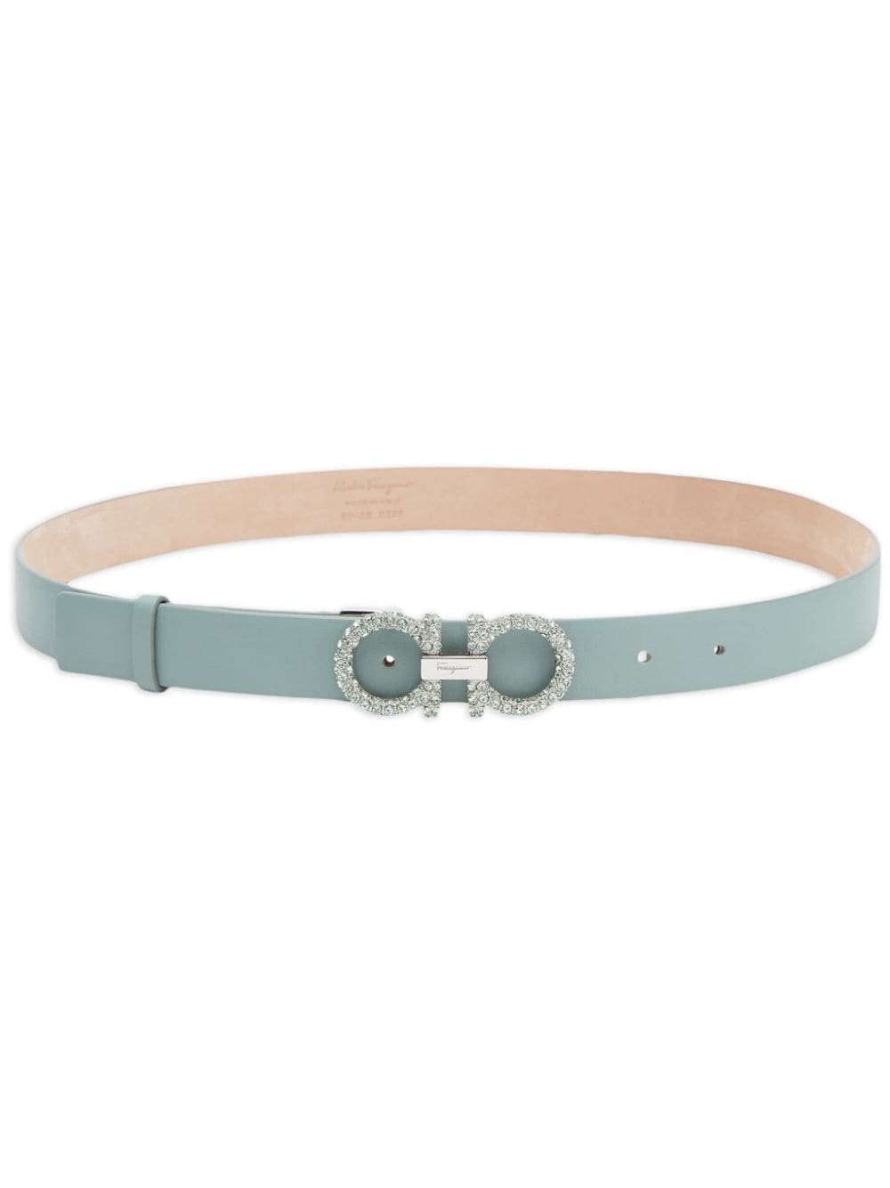 Gancini-buckle leather belt - 1