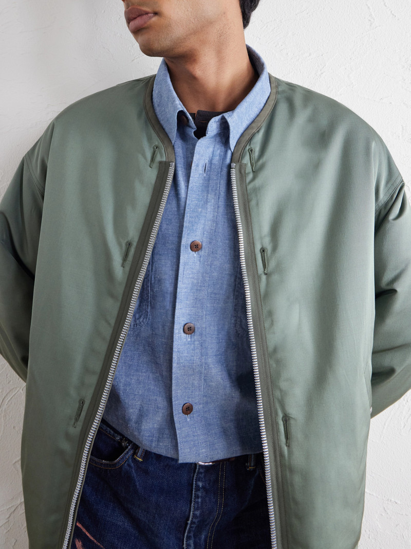 Wool and Silk-Blend Twill Down Liner Jacket 5