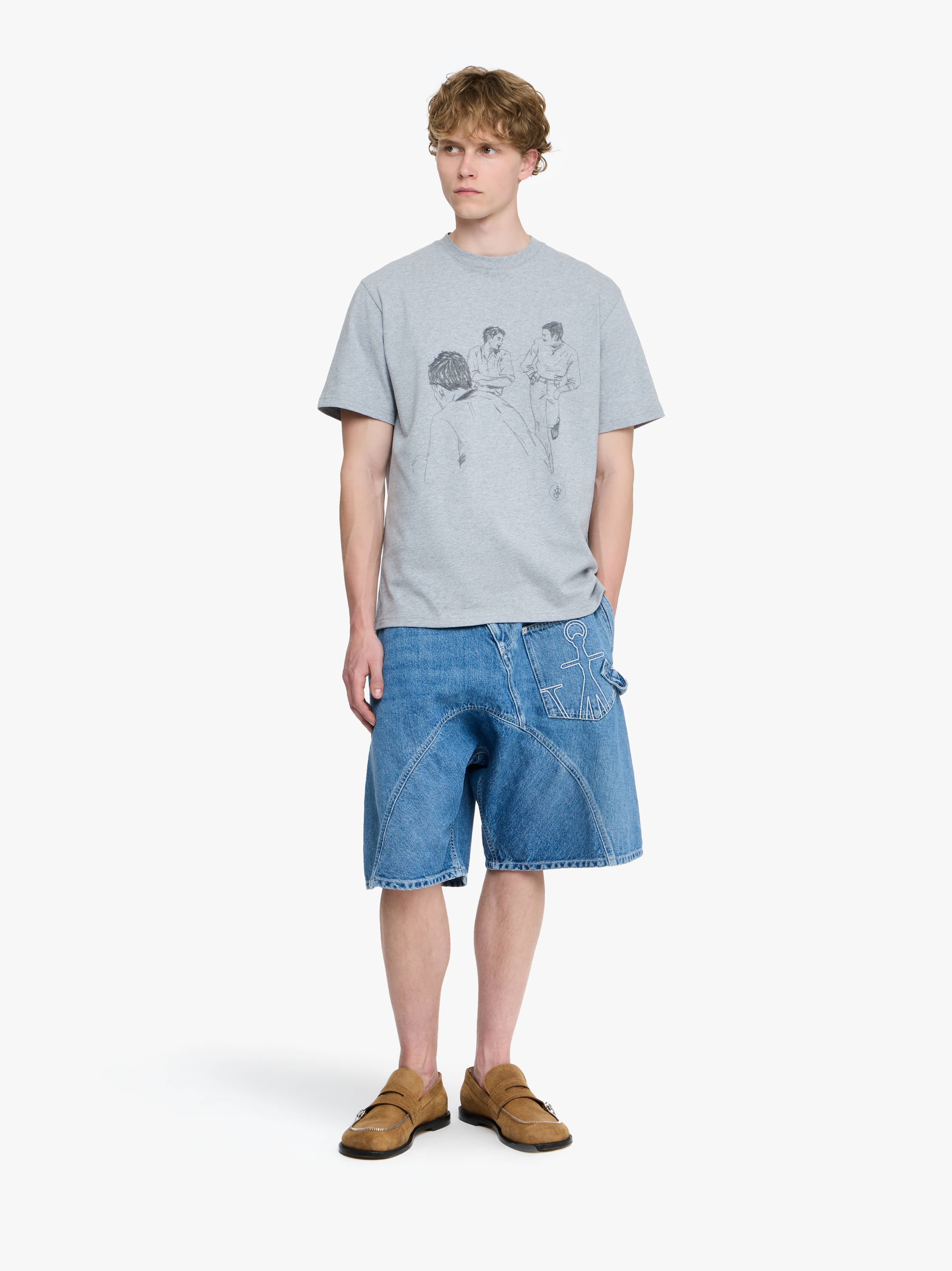 CAFE SCENE PRINTED T-SHIRT - 2