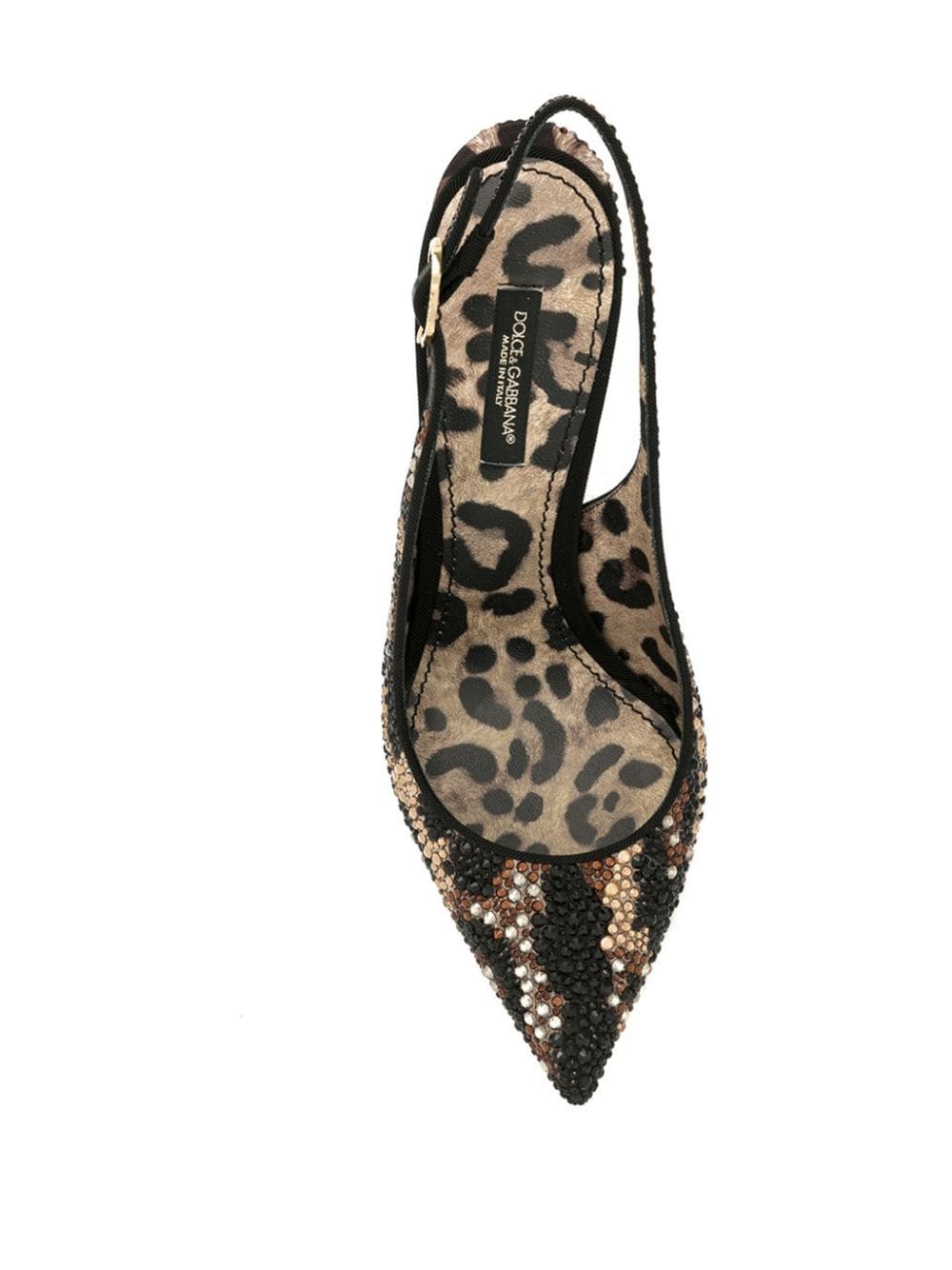 leopard print sling-back pumps - 4