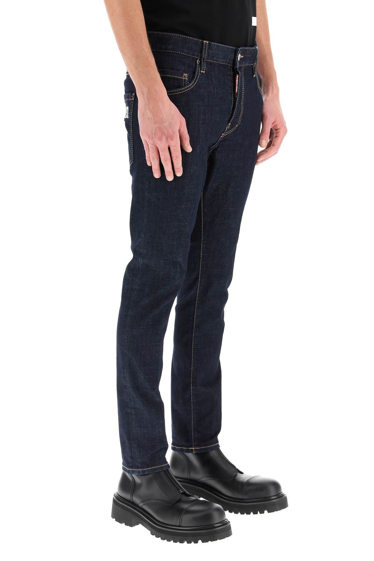 DARK RINCE WASH SKATER JEANS - 3