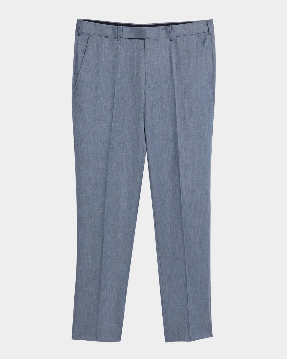 Men's Cavalry Twill Sharkskin Flat-Front Trousers - 1