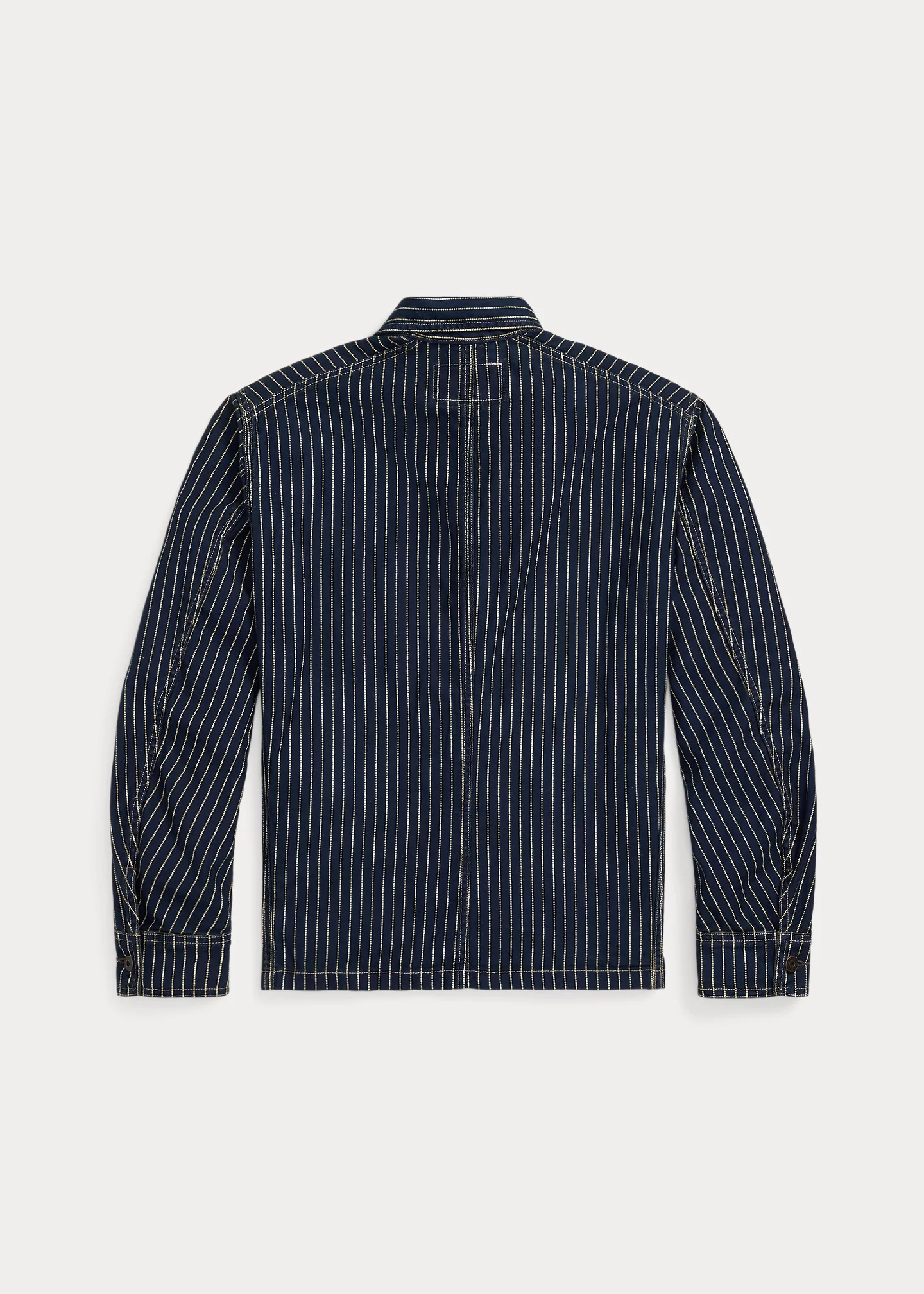 Indigo Dot-Stripe Twill Engineer Coat - 2