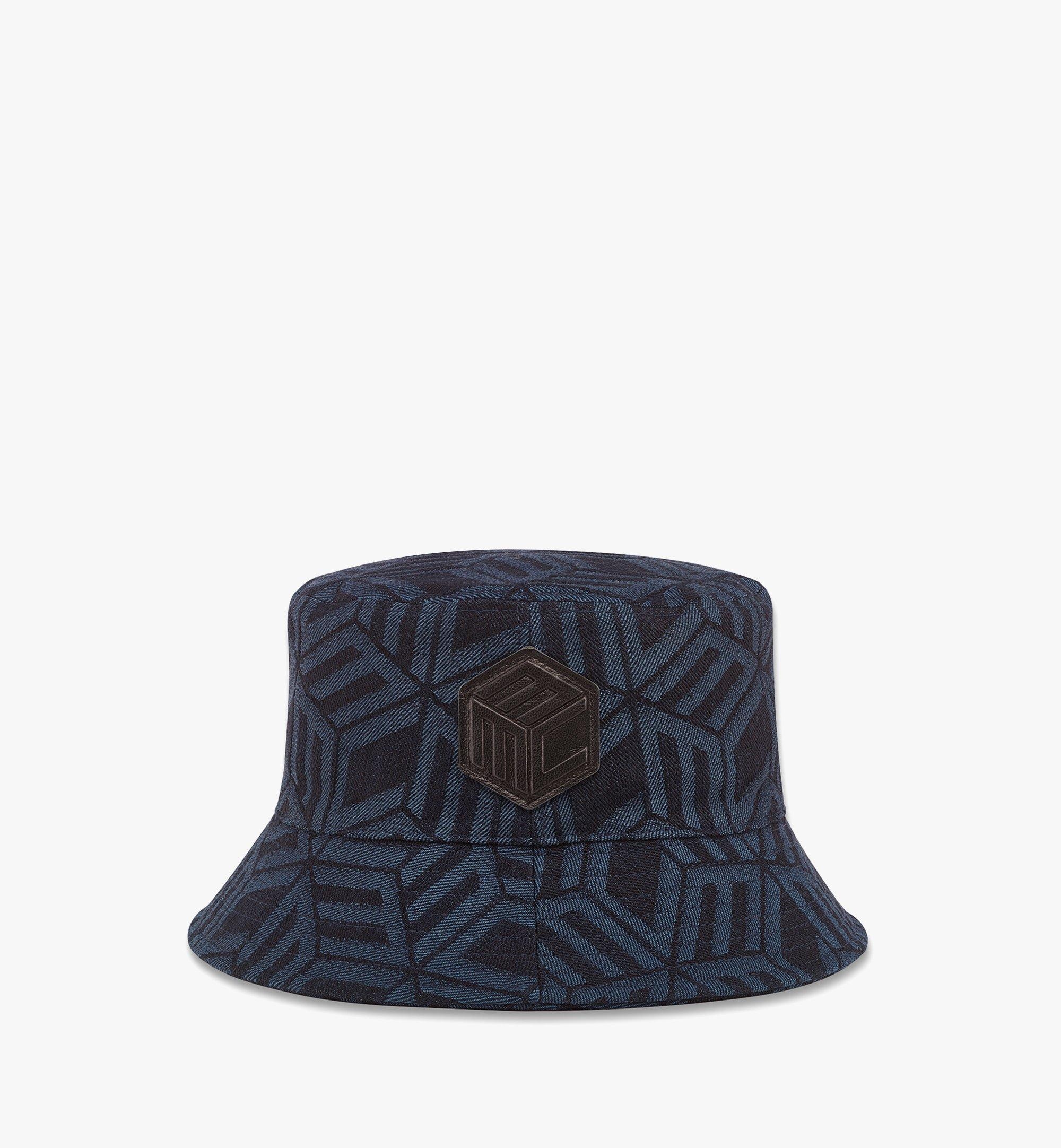 Bucket Hat in Cubic Monogram Denim Jacquard - 3