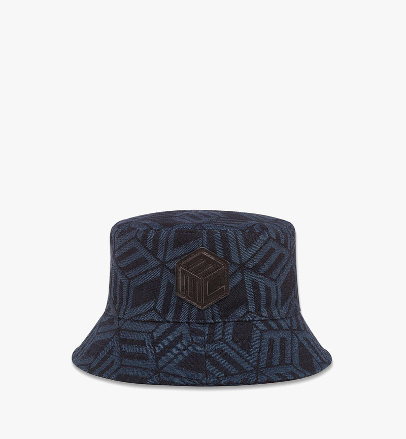 Bucket Hat in Cubic Monogram Denim Jacquard 3