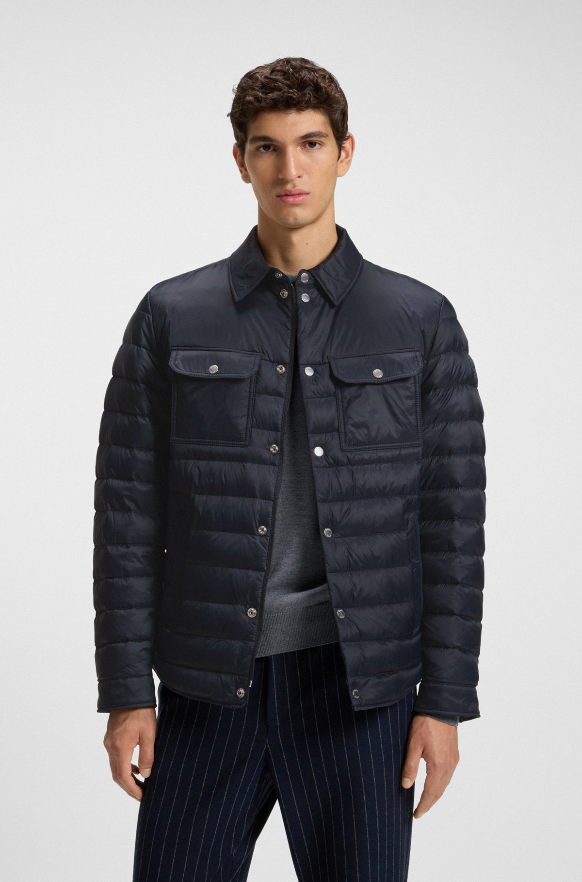 WATER-REPELLENT DOWN JACKET WITH STRETCH INSERTS - 2