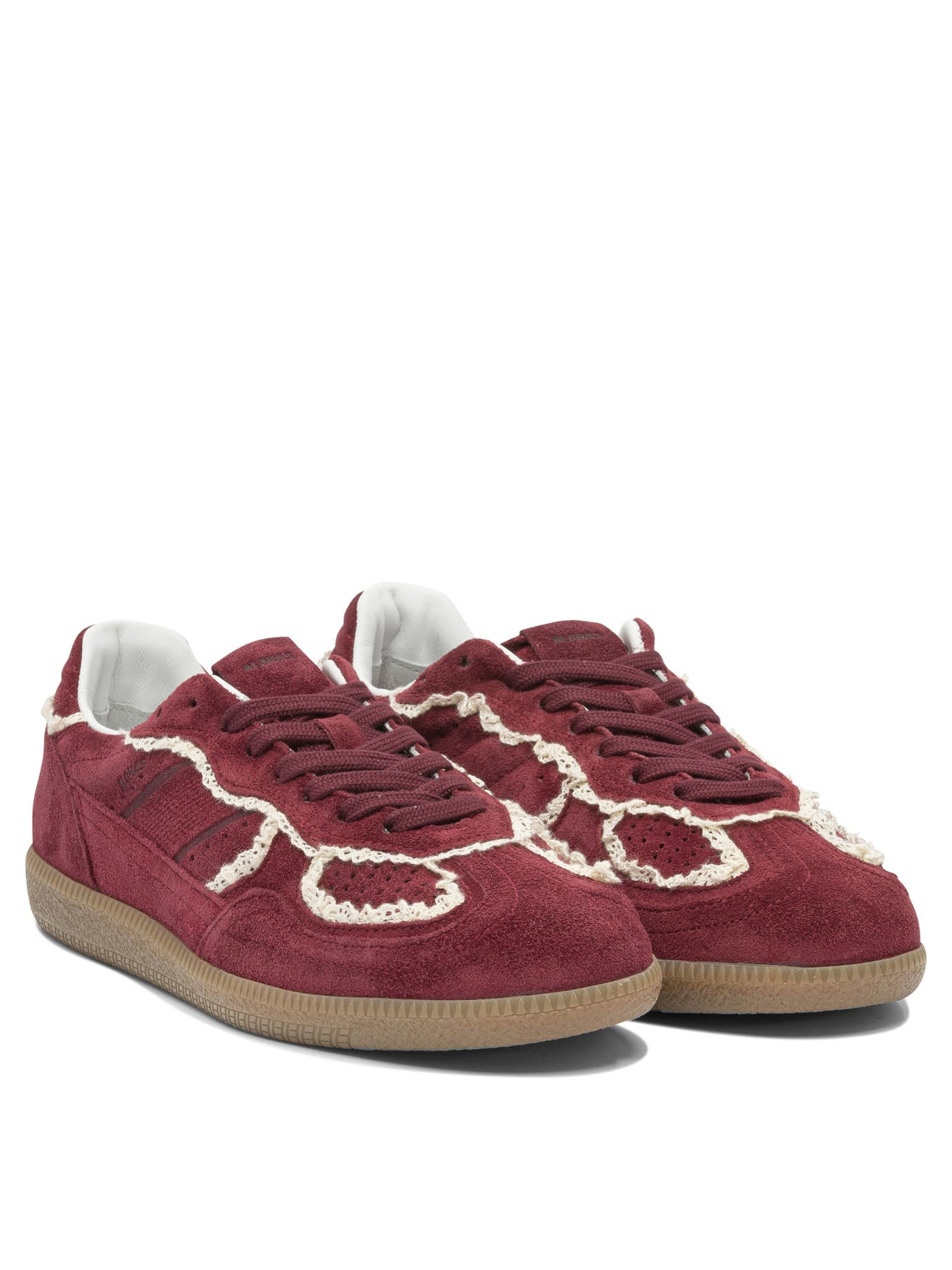 Alohas - Alohas Tb.490 Crochet Burgundy Leather Sneakers - 2