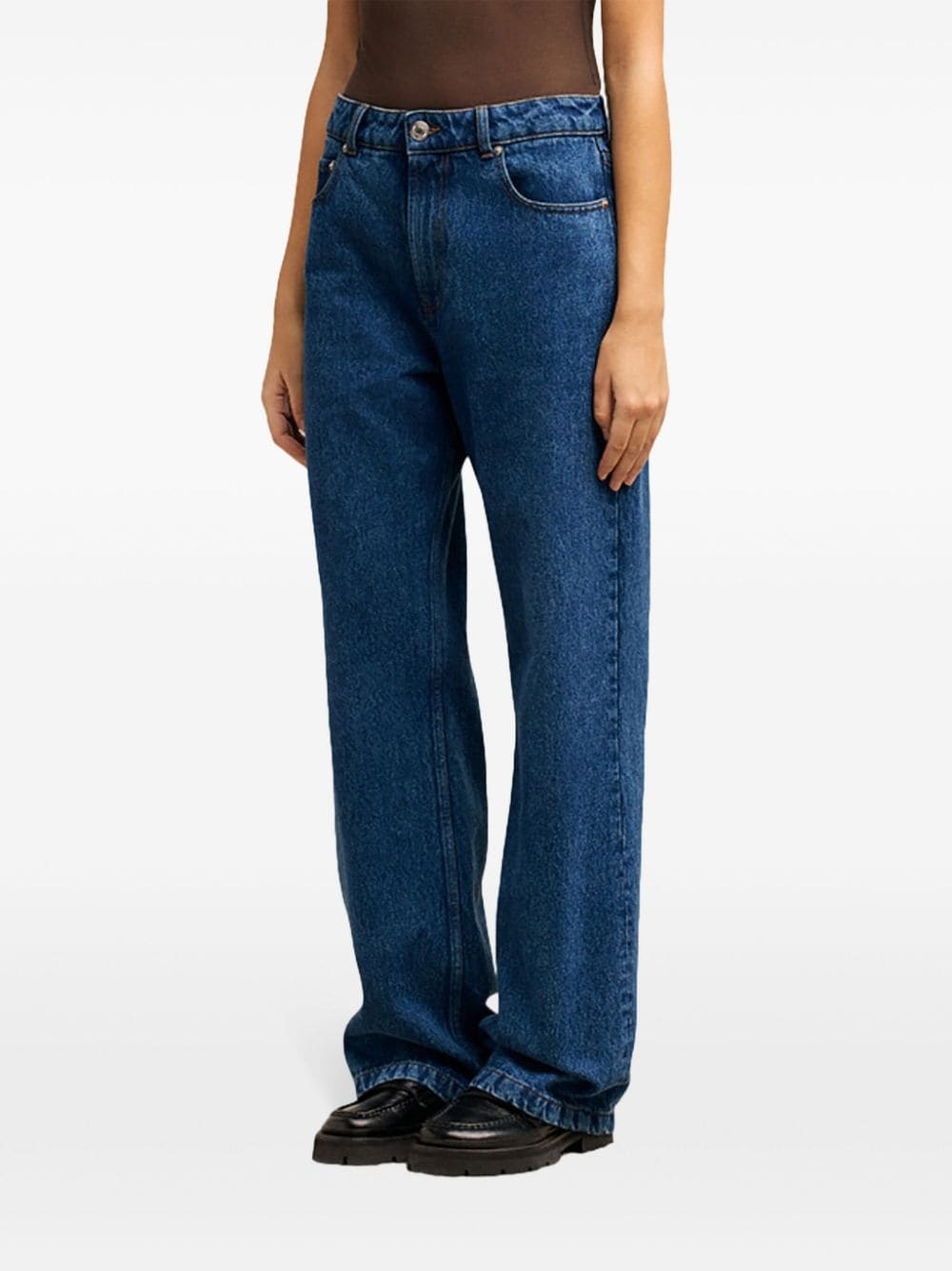 high-rise straight-leg jeans - 3