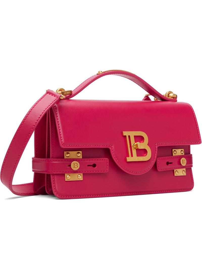 Balmain Pink Smooth Leather B-Buzz 24 Bag outlook