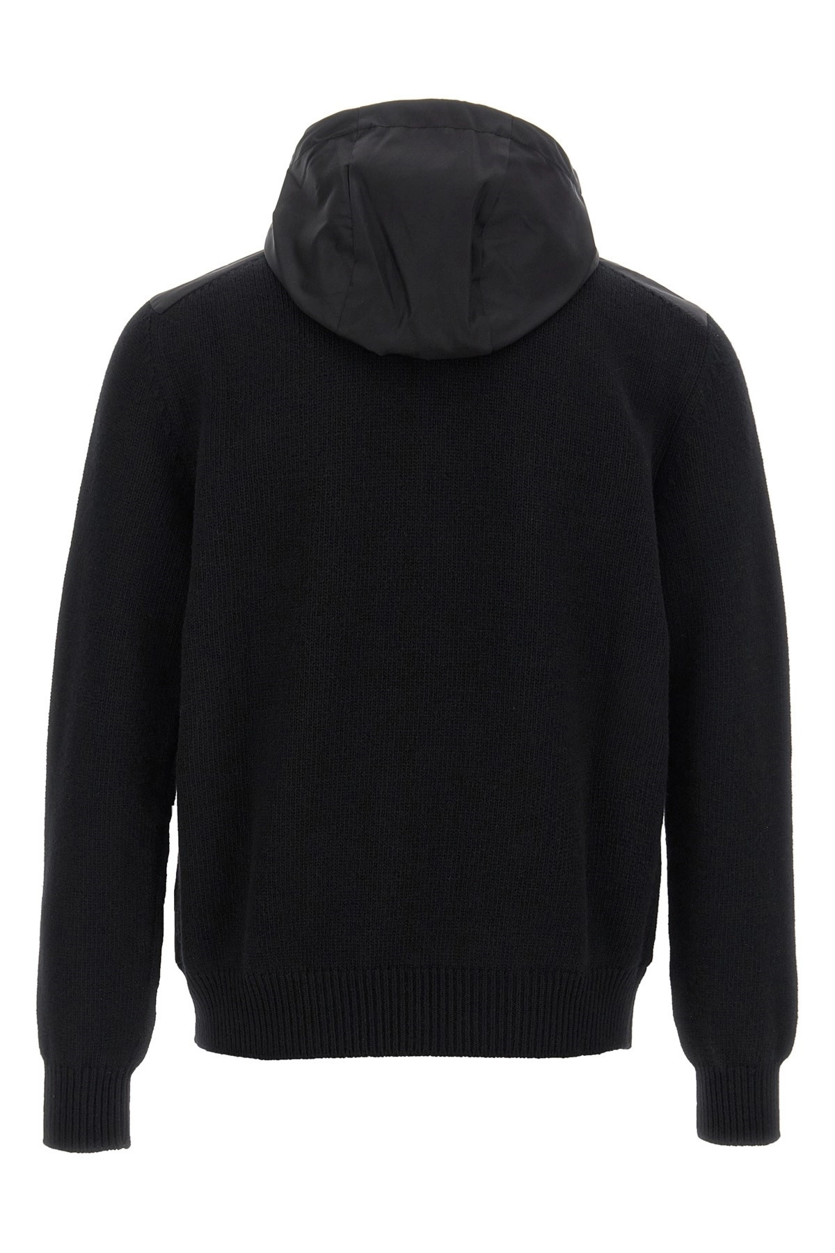 Logo bimaterial cardigan - 2