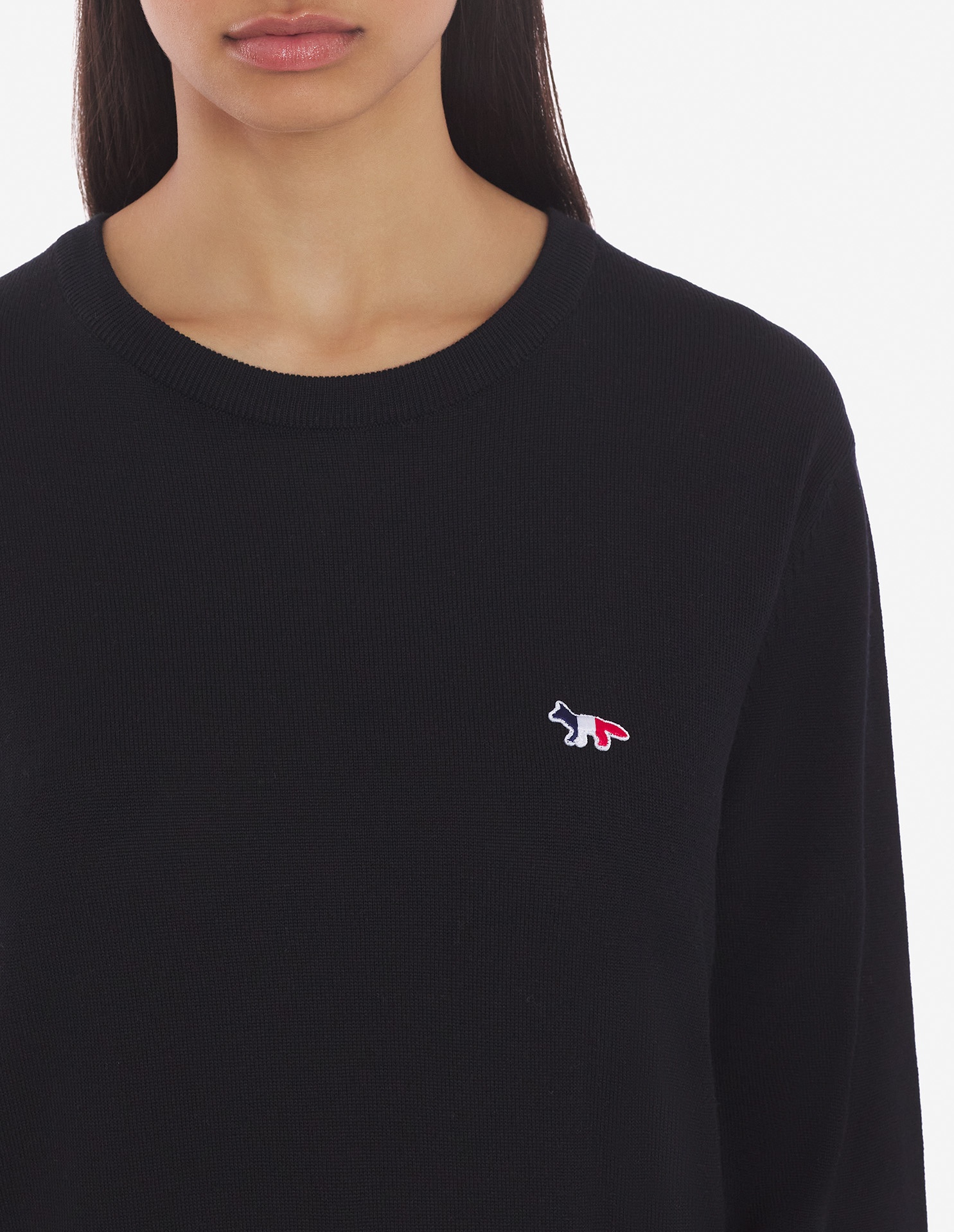 TRICOLOR FOX PATCH CLASSIC R-NECK JUMPER - 8
