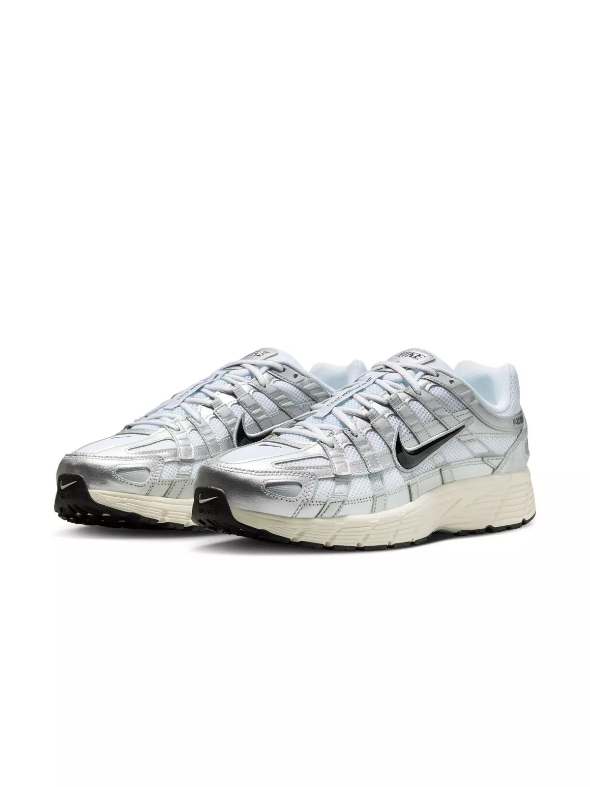 P-6000 "White/Black/Metallic Silver/Flt Silver" Men's Shoe - 5
