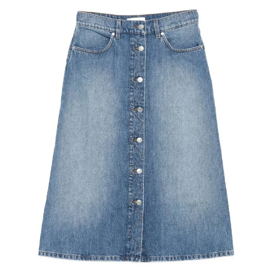 Stella Mccartney Cotton Denim Midi Skirt - 1