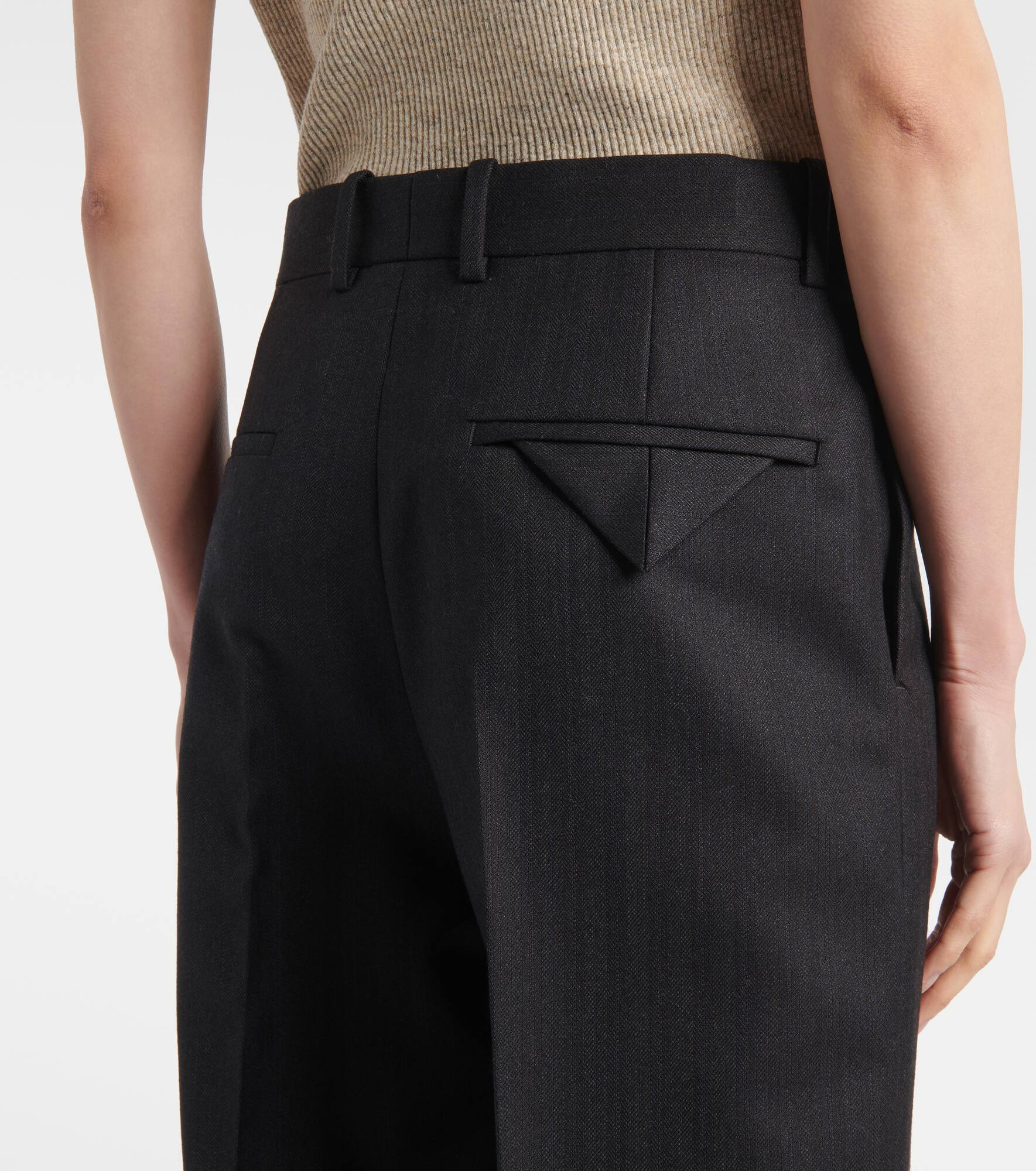 Wool tapered pants - 6