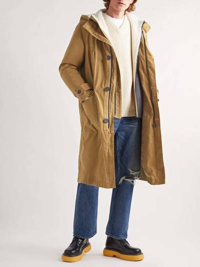 Yves Salomon Cotton-Twill Parka with Detachable Shearling and Shell Hooded Down Liner outlook