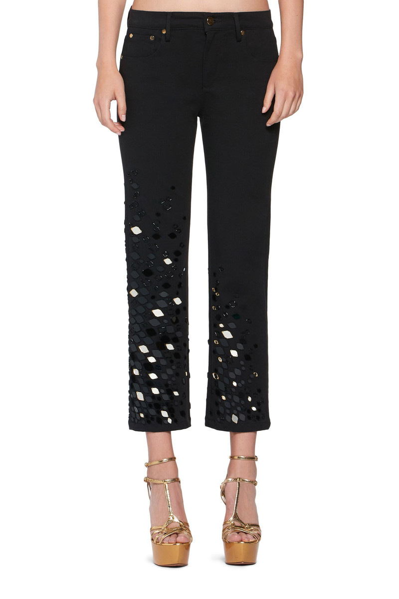 Mirror Snake Embroidery Jeans 3